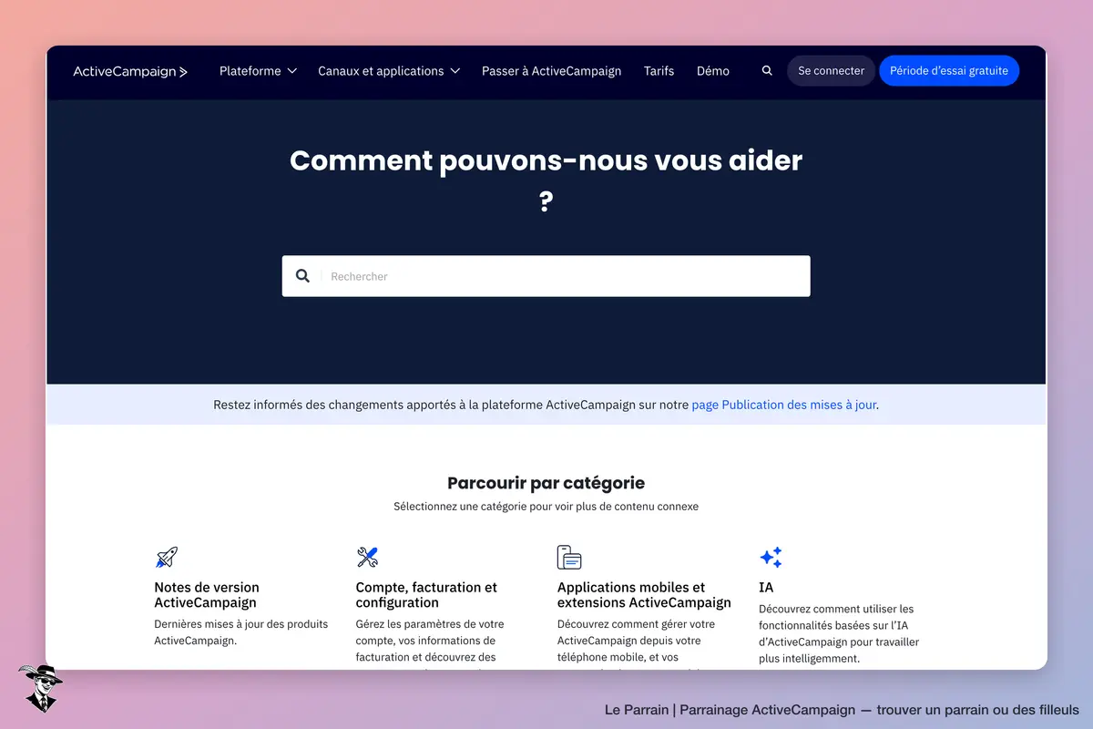 Capture d'écran de ActiveCampaign