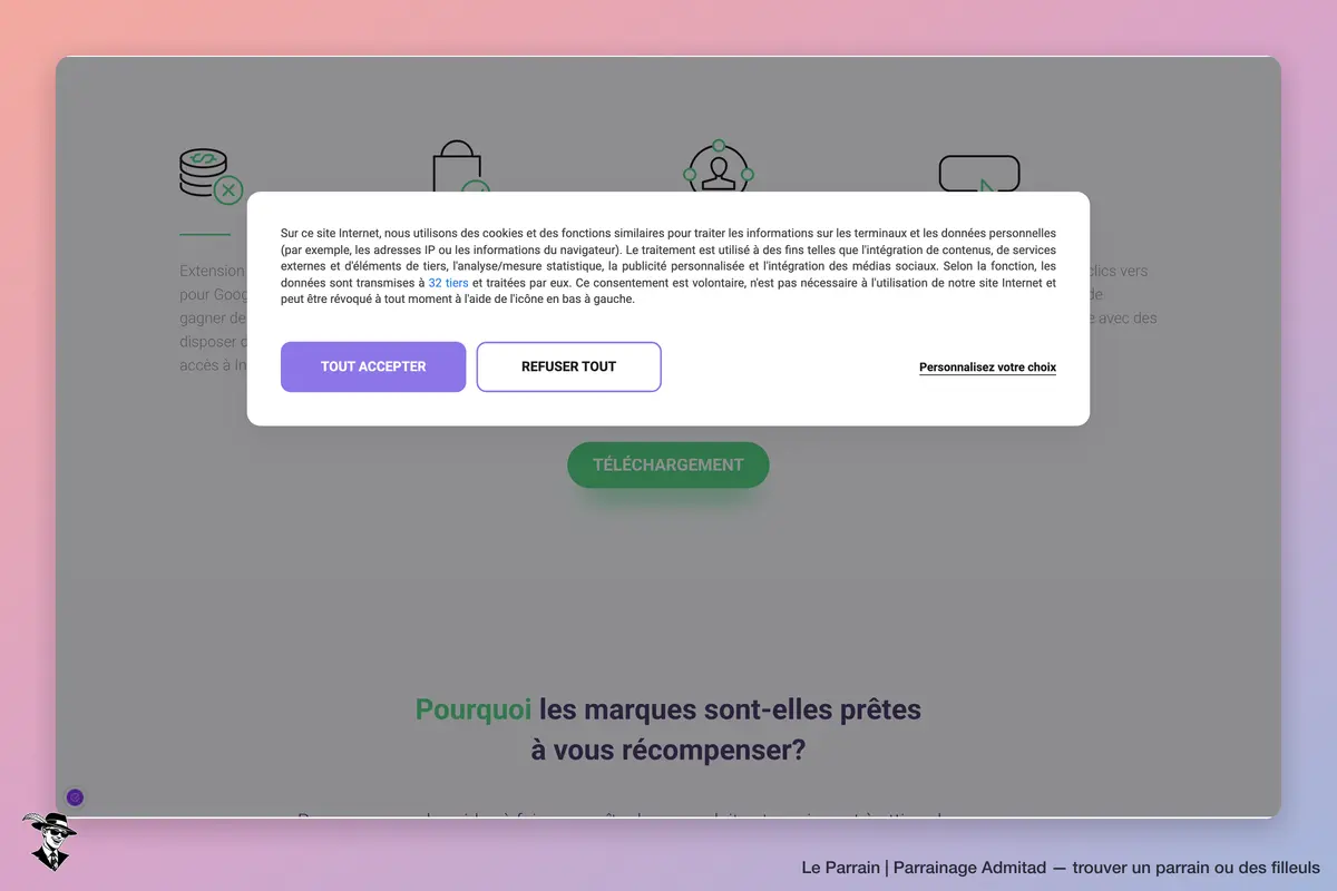 Capture d'écran de Admitad