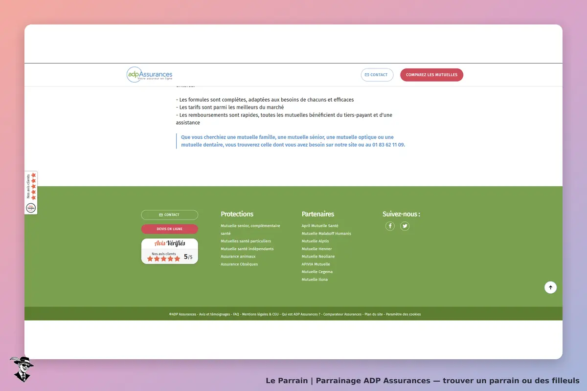 il montre la page d'acceuille du site