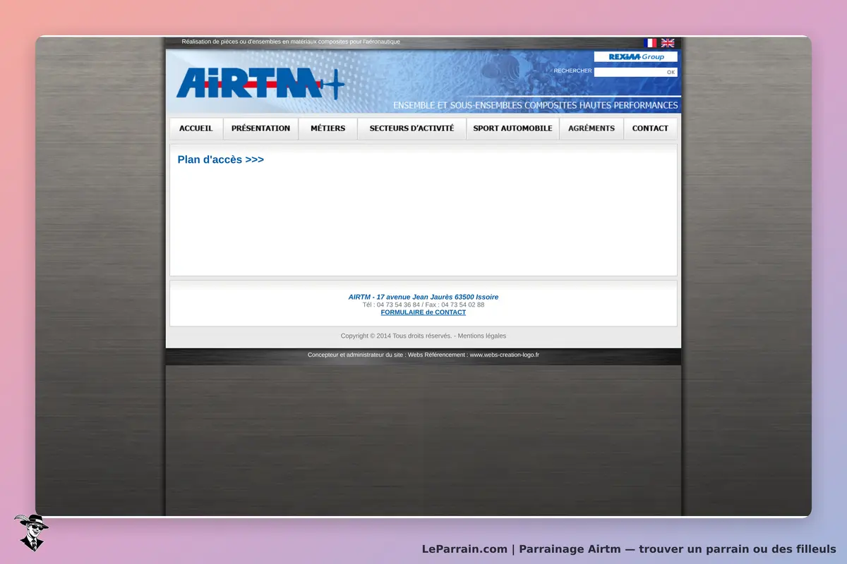 Airtm : aIRTМ : page d'accueil avec menu de navigation et informations de contact en bas