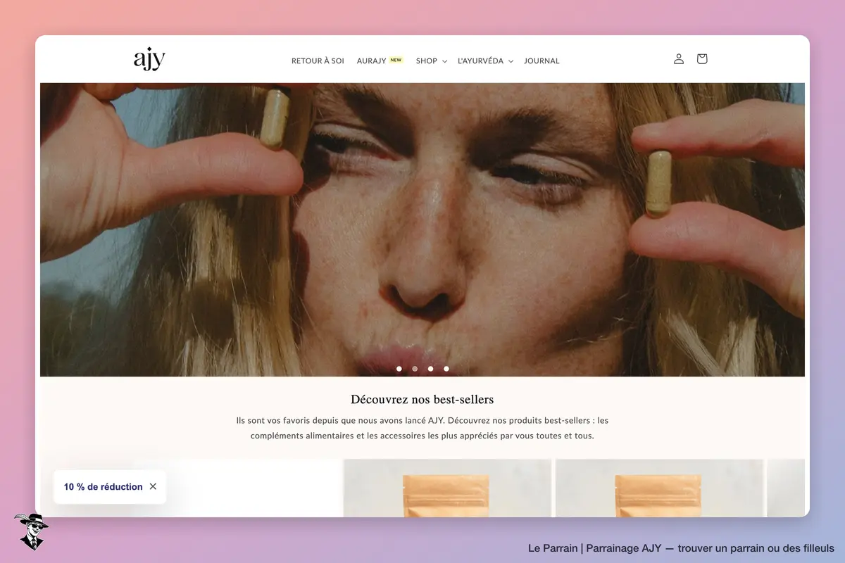 Page d'accueil de AJY