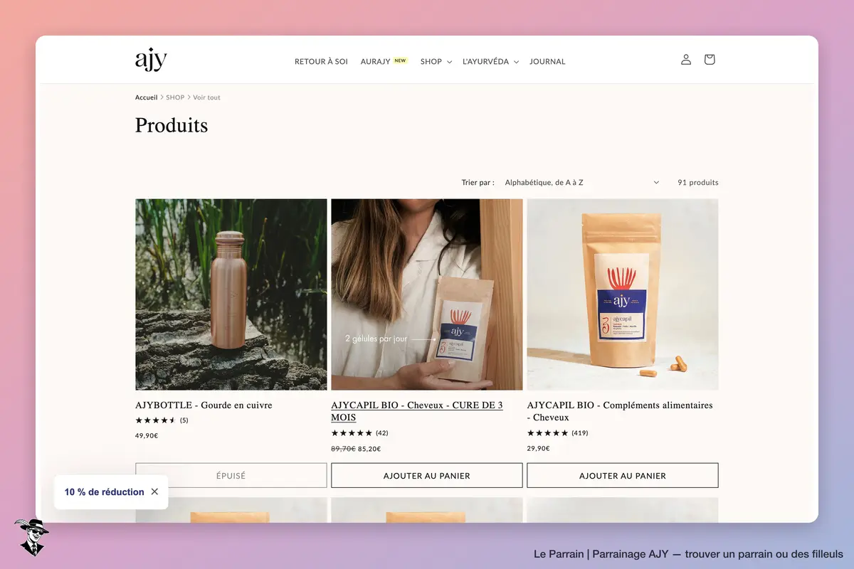 Page catégorie de AJY
