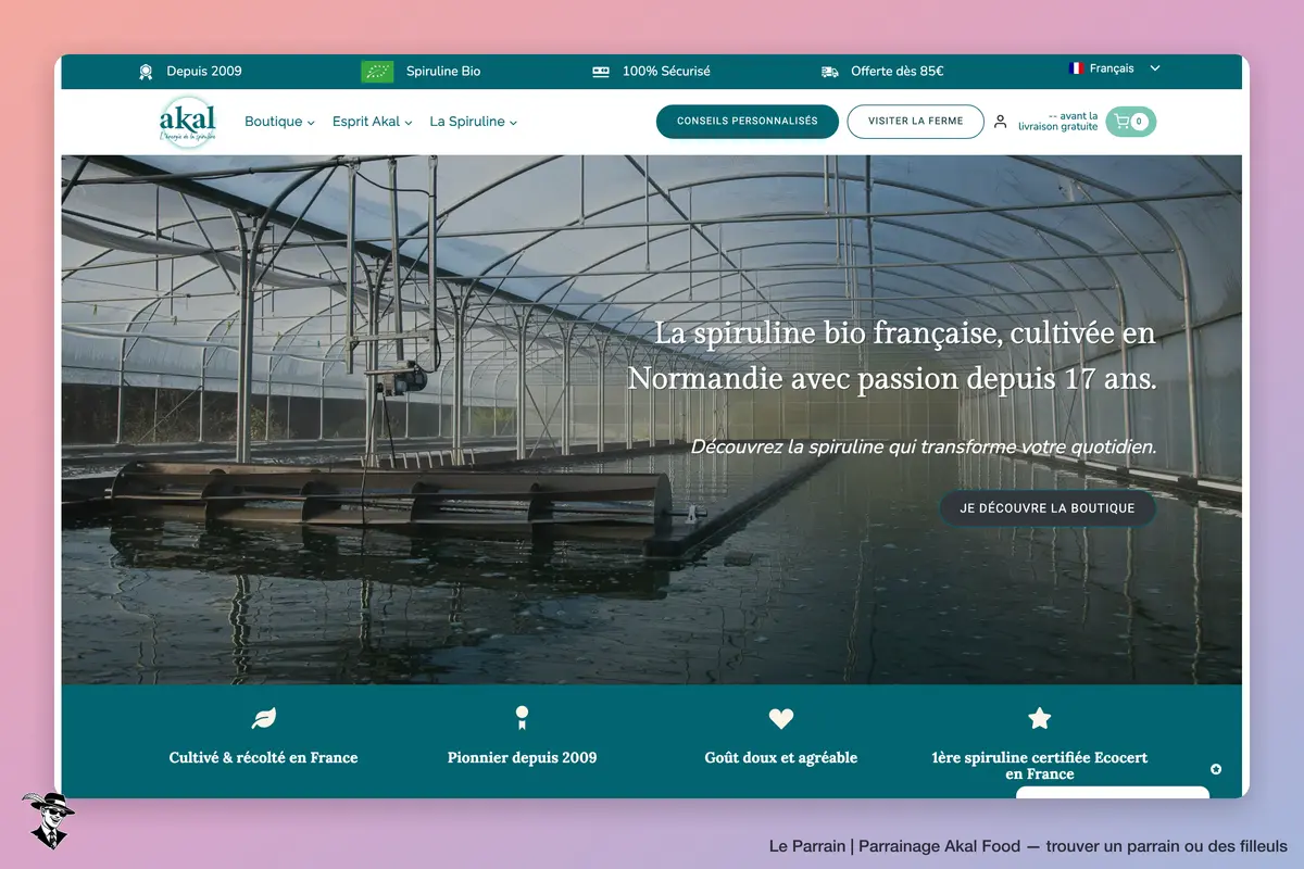 Page d'accueil de Akal Food