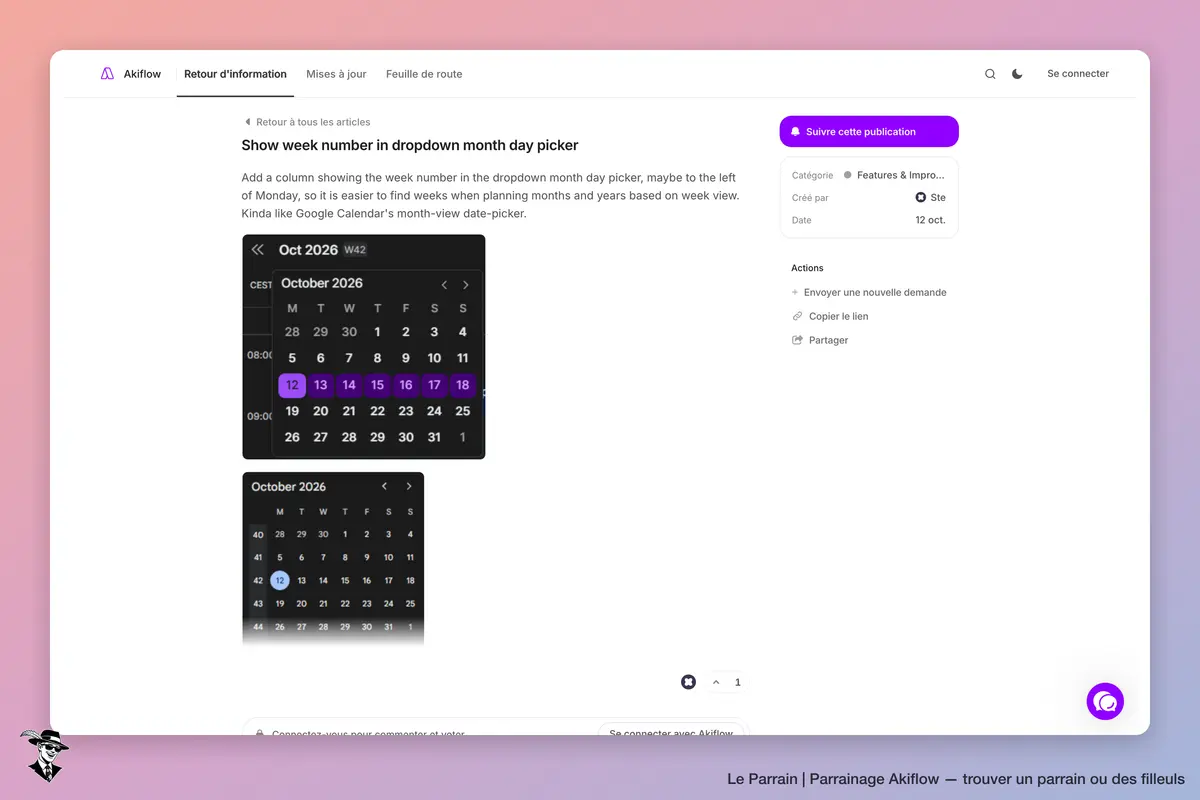 Page produit de Akiflow