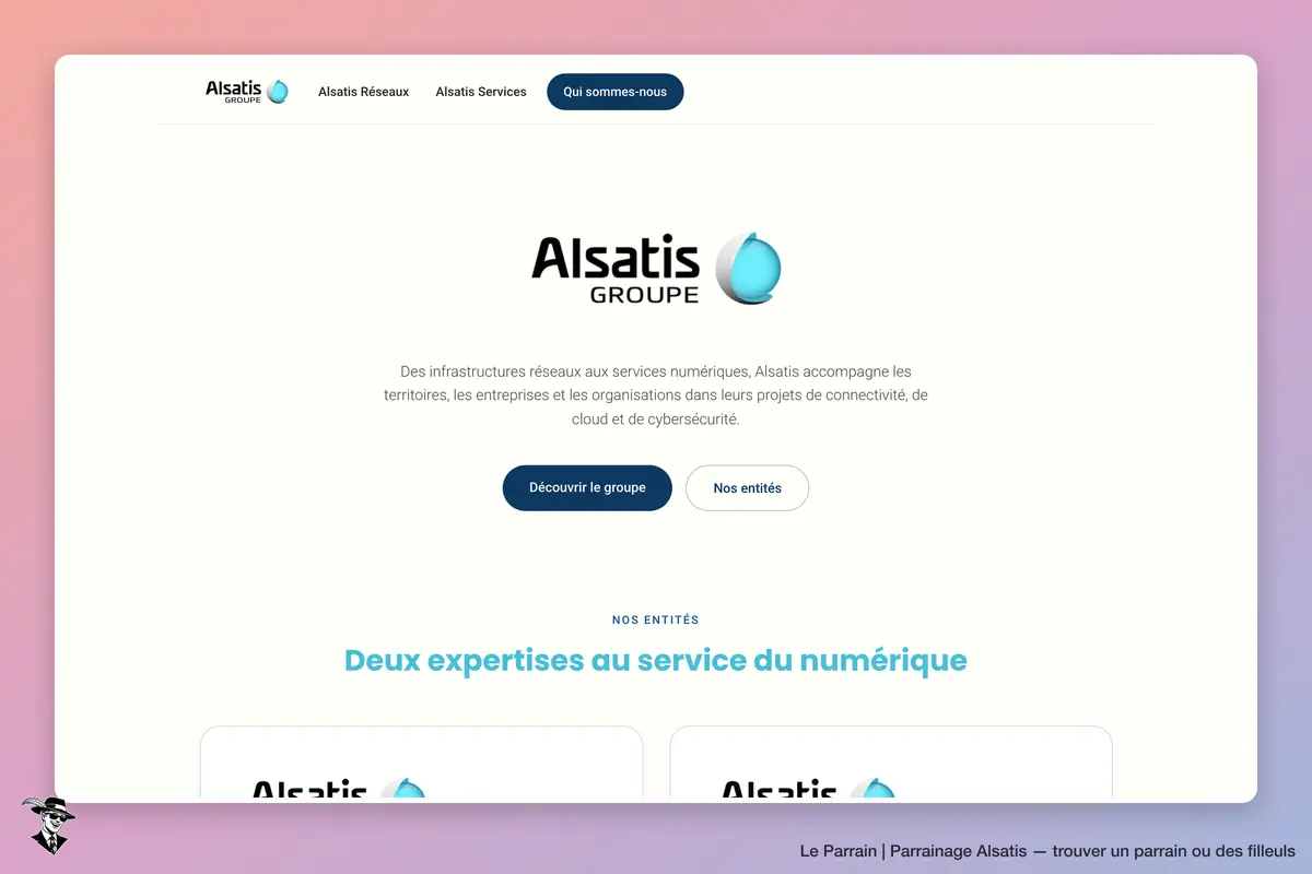 Page d'accueil de Alsatis