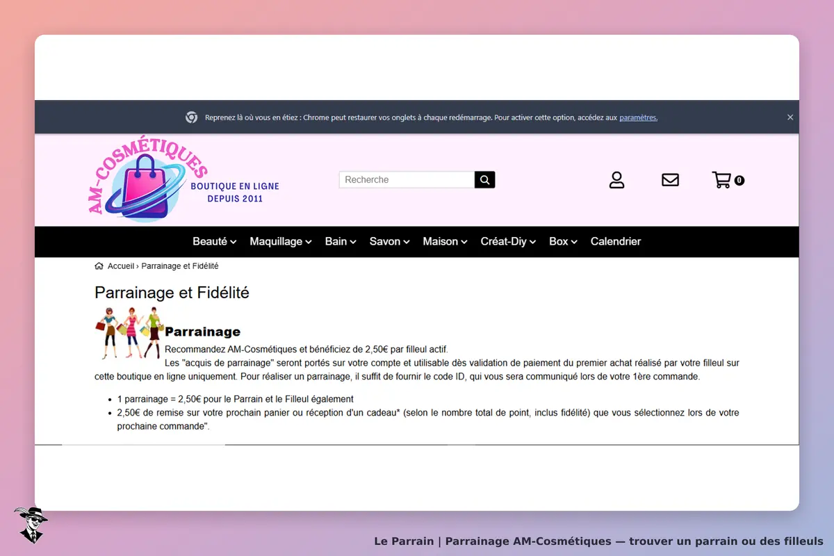 condition parrainage