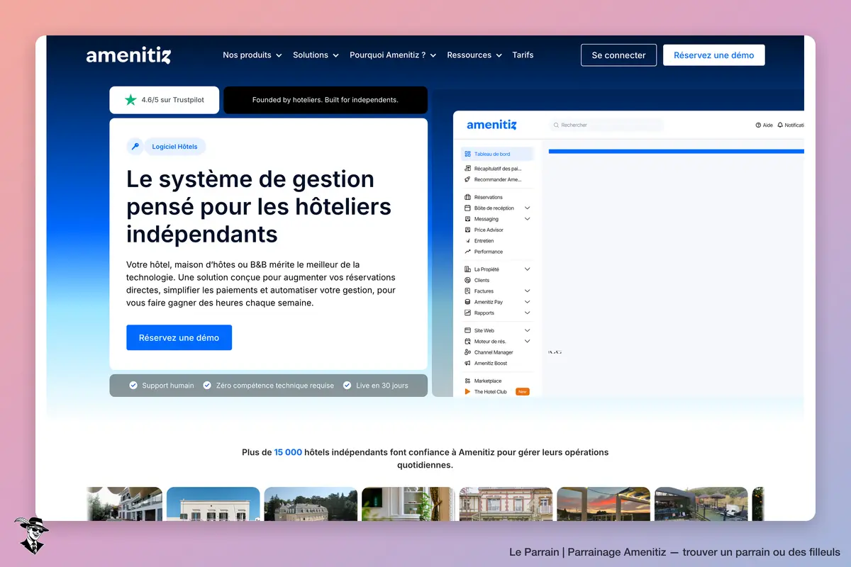 Page d'accueil de Amenitiz