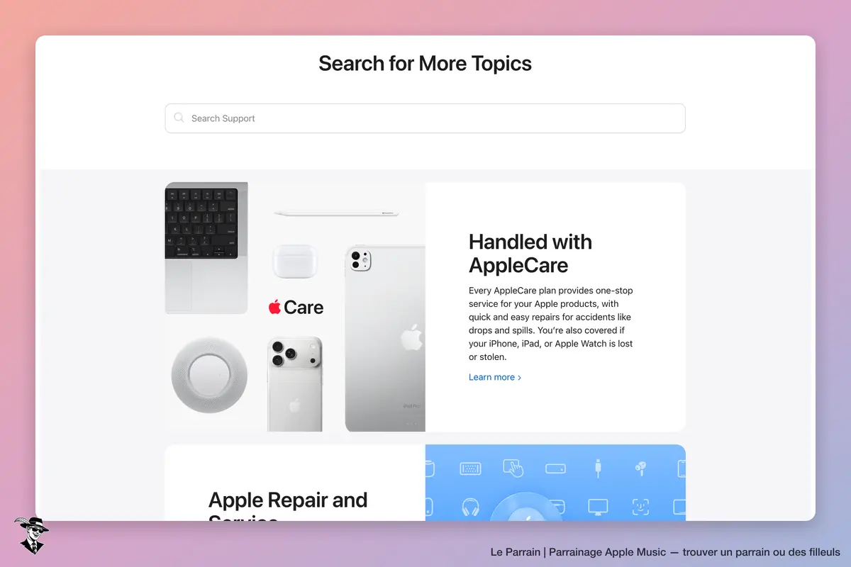 Capture d'écran de Apple Music