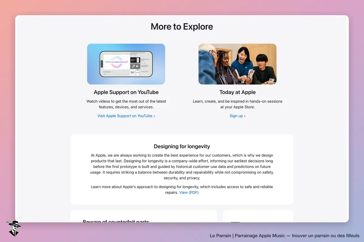 Capture d'écran de Apple Music