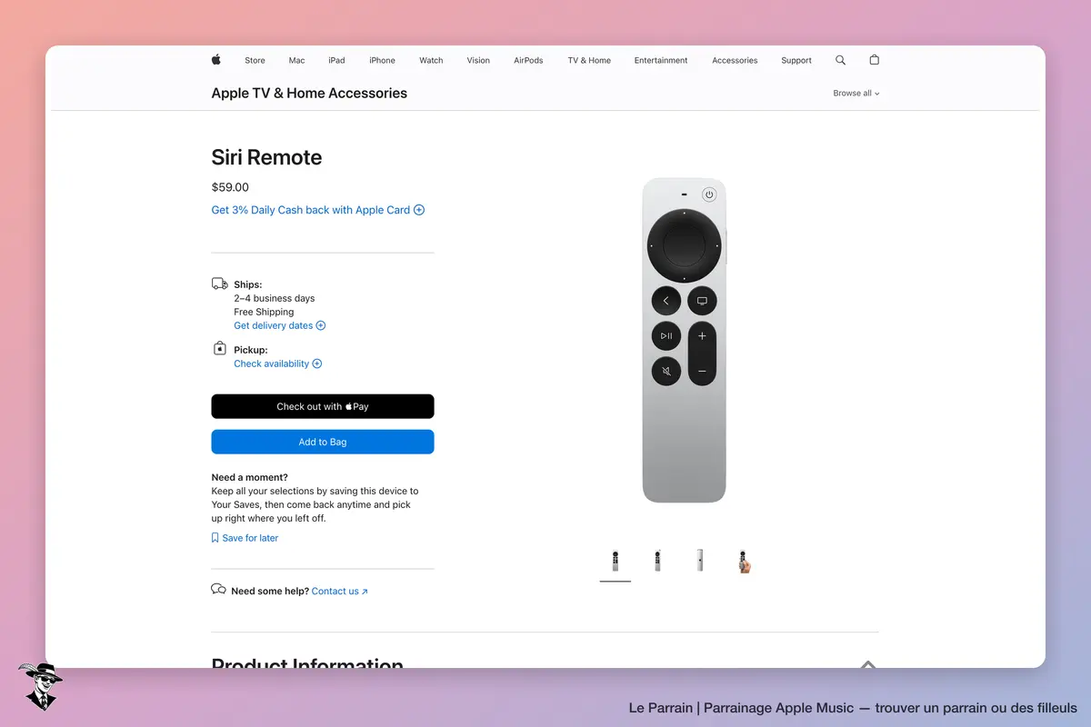 Page produit de Apple Music