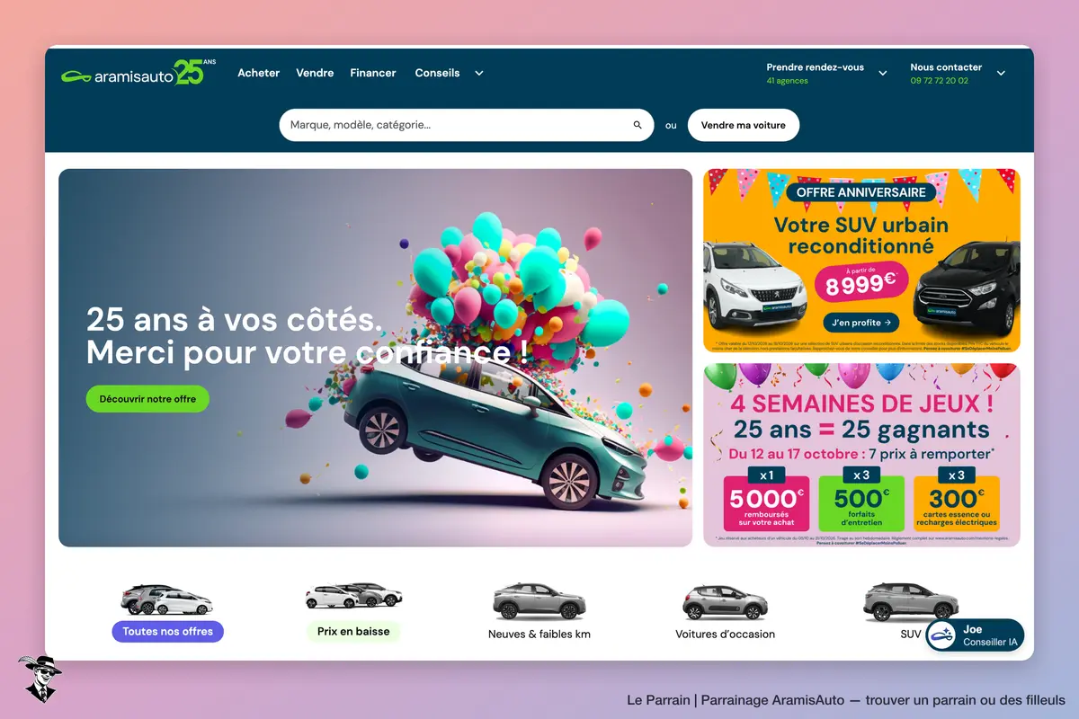 Page d'accueil de AramisAuto