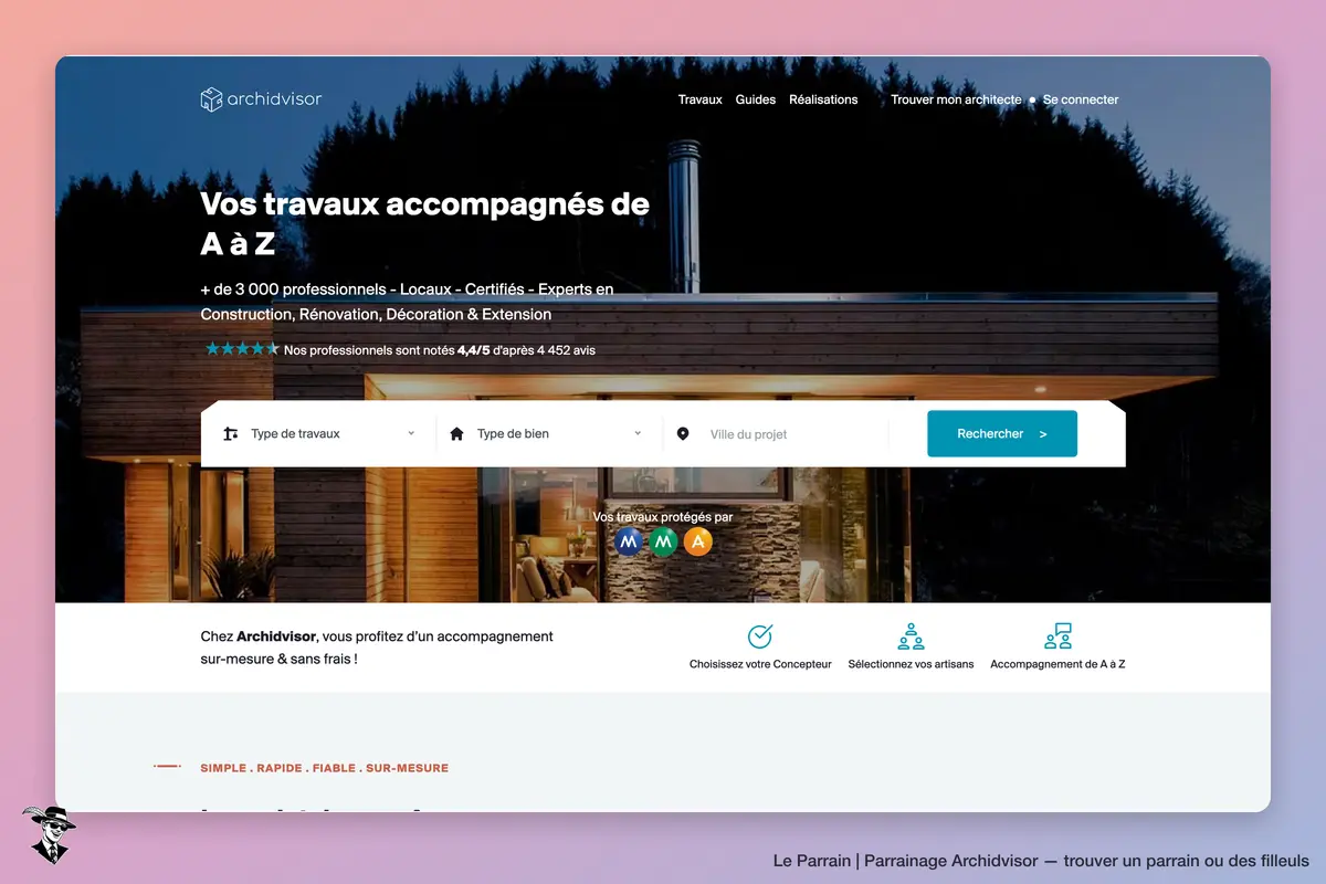 Page d'accueil de Archidvisor