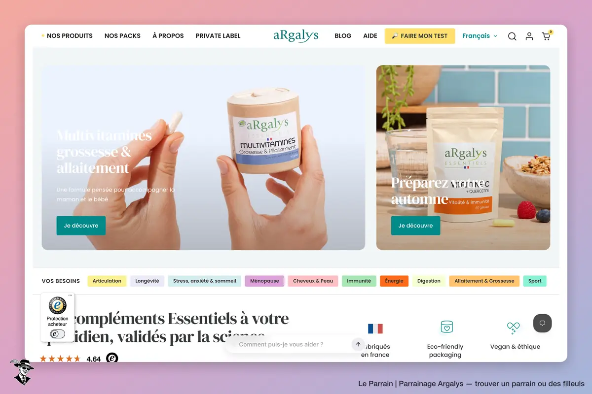 Page d'accueil de Argalys
