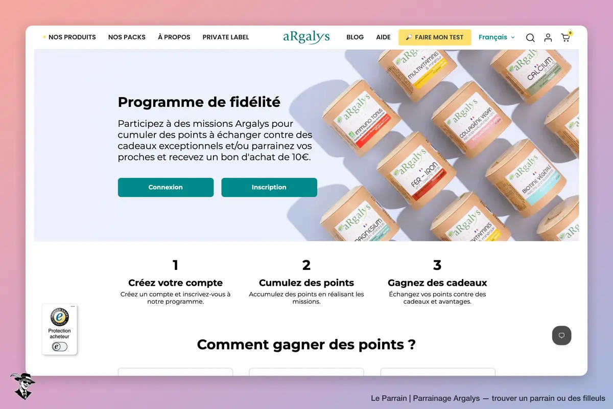 Page parrainage de Argalys