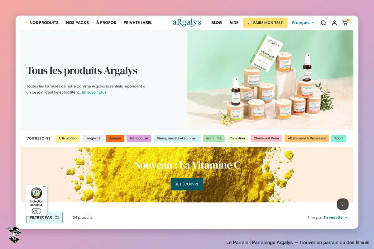 Page catégorie de Argalys