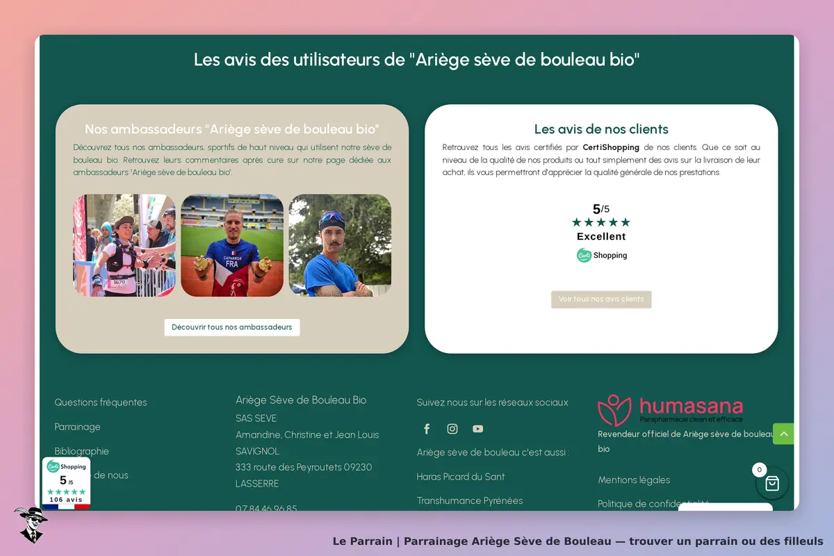 Ariège Sève de Bouleau : avis des utilisateurs et présentation des ambassadeurs avec photos
