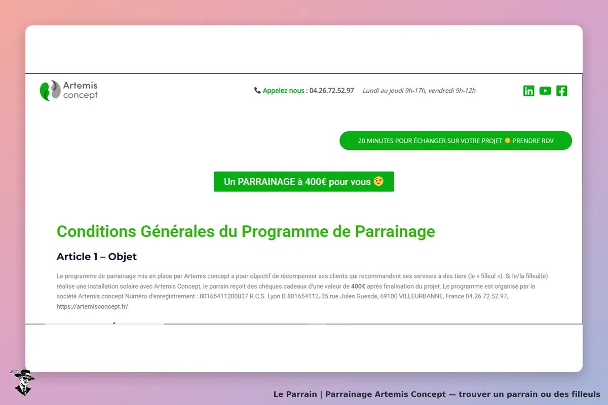 condition parrainage