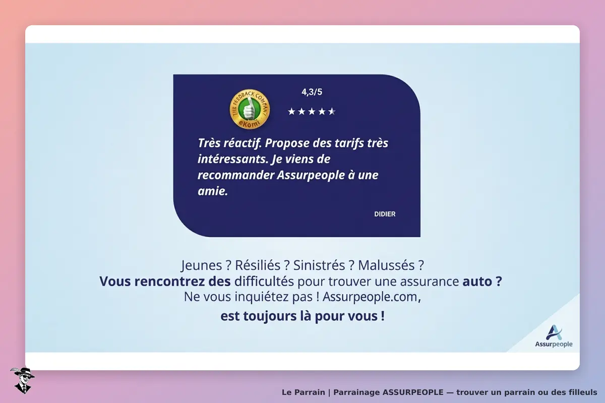 ASSURPEOPLE : avis client positif sur l'assistance et la réactivité d'Assurpeople