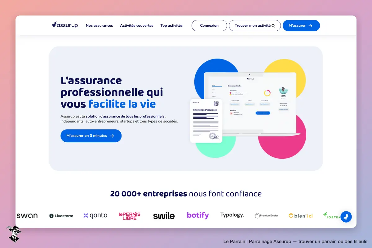 Page d'accueil de Assurup