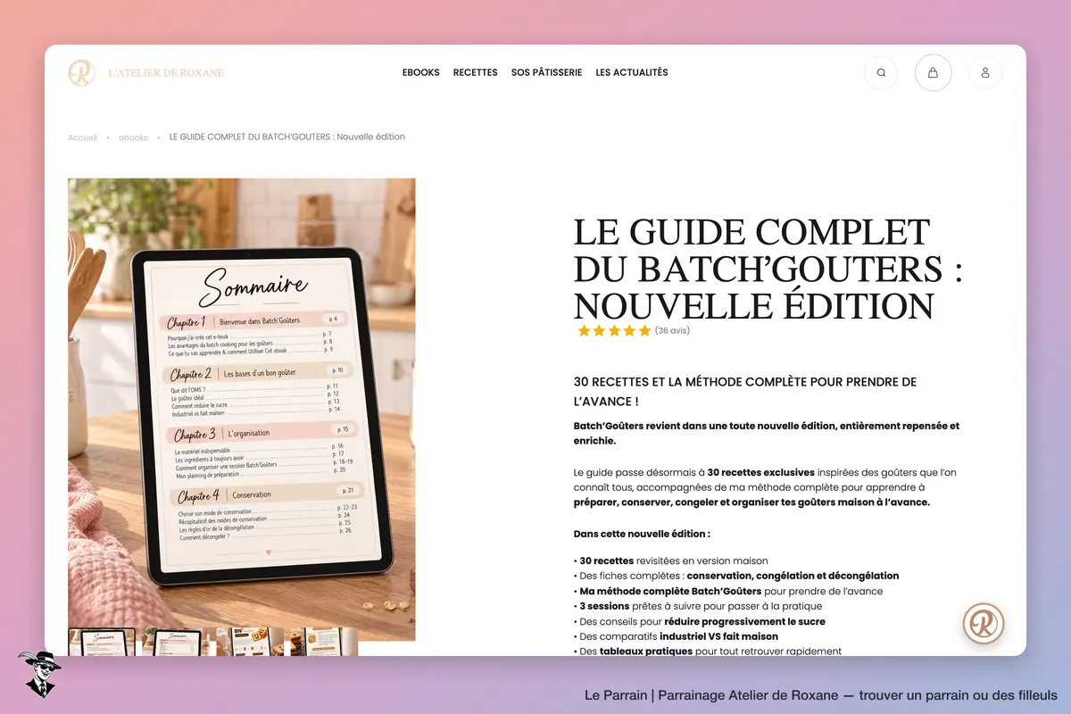 Page produit de Atelier de Roxane