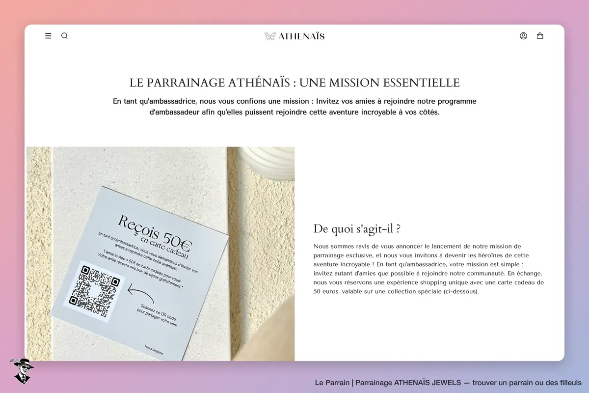 Page parrainage de ATHENAÏS JEWELS