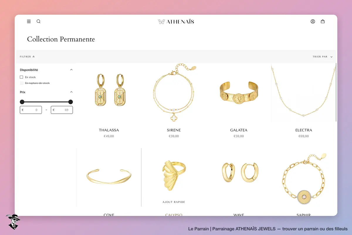 Page catégorie de ATHENAÏS JEWELS