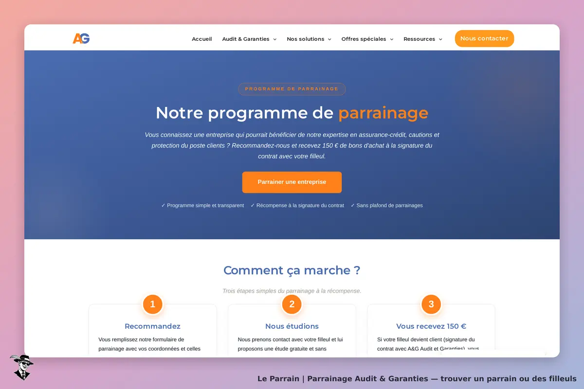 Page parrainage de Audit & Garanties
