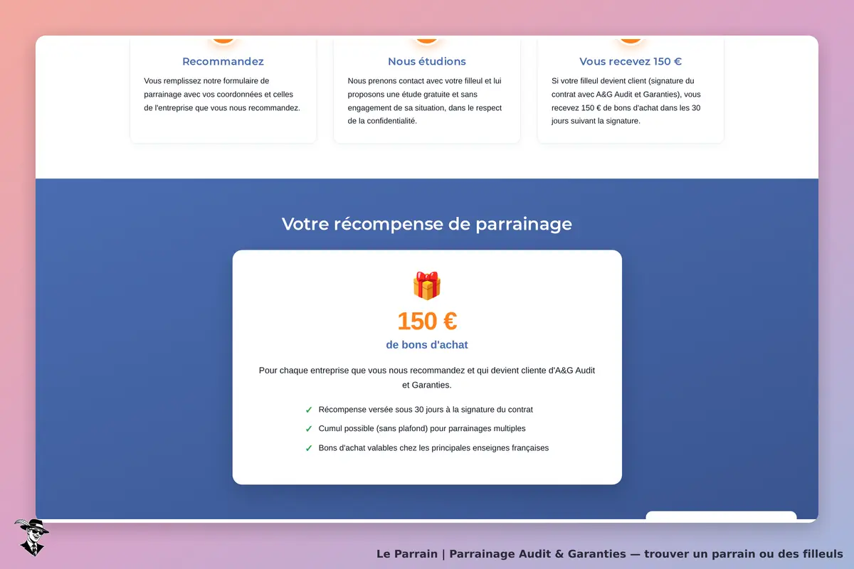 Capture d'écran de Audit & Garanties