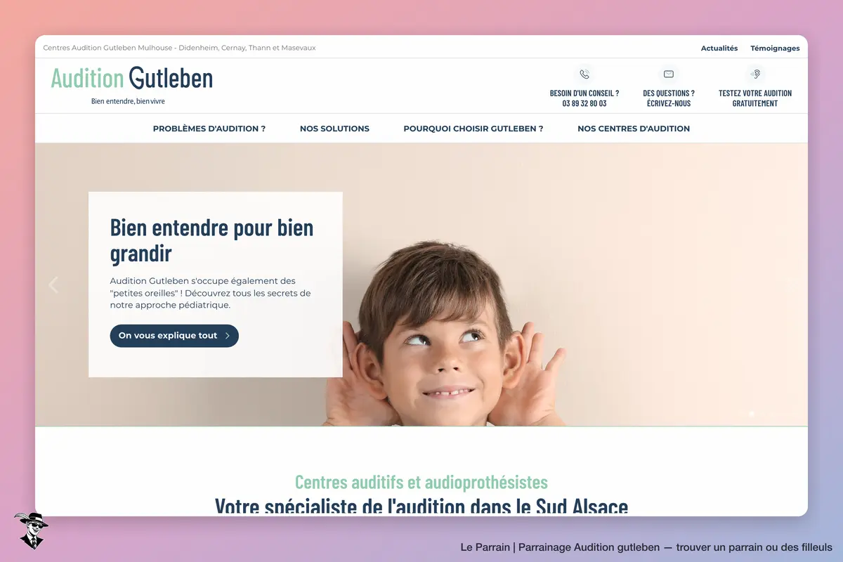 Page d'accueil de Audition gutleben