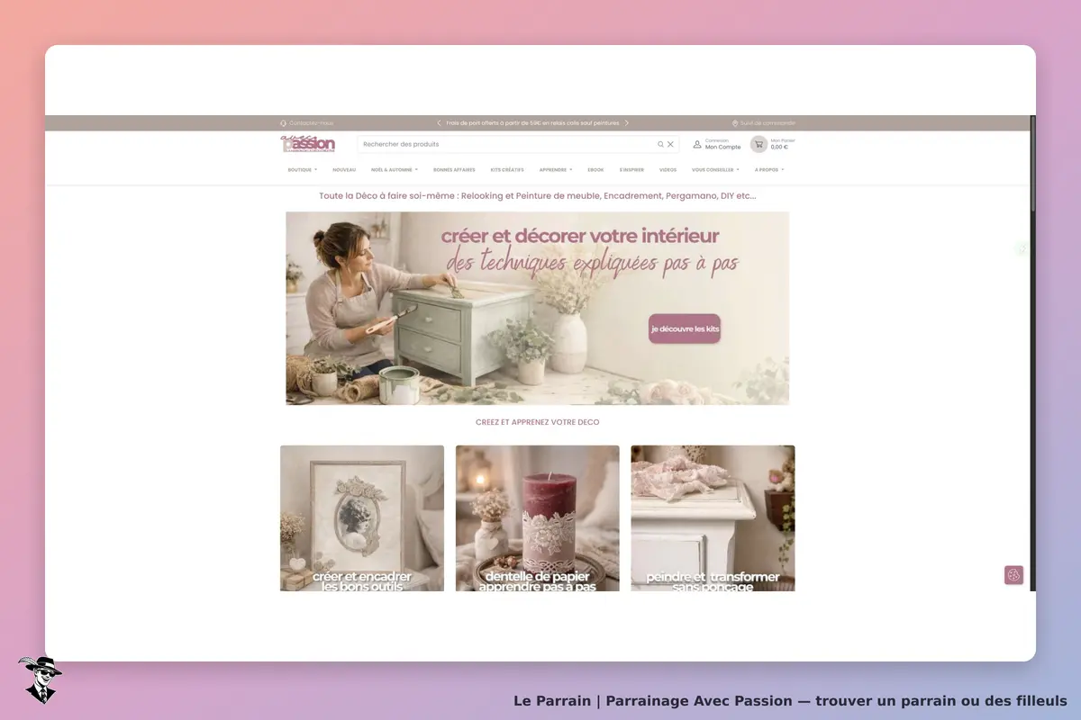 Avec Passion : page d'accueil présentant des idées de décoration et des techniques DIY