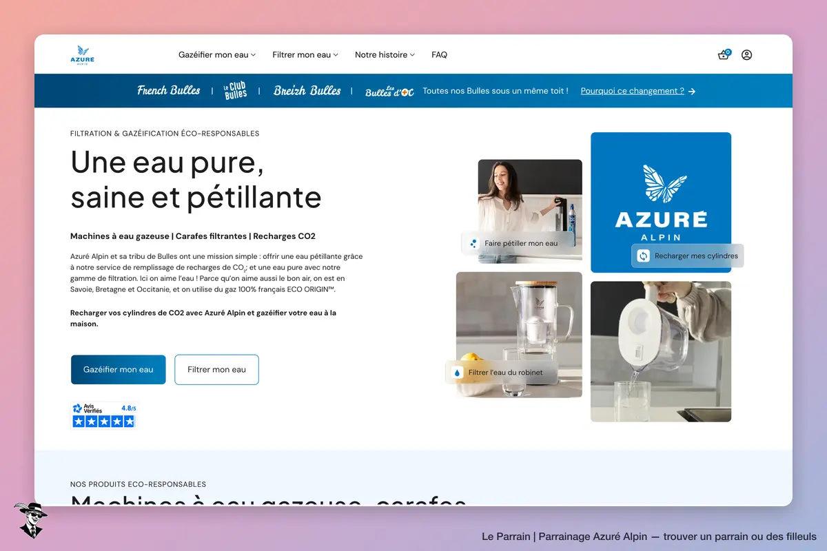 Page d'accueil de Azuré Alpin