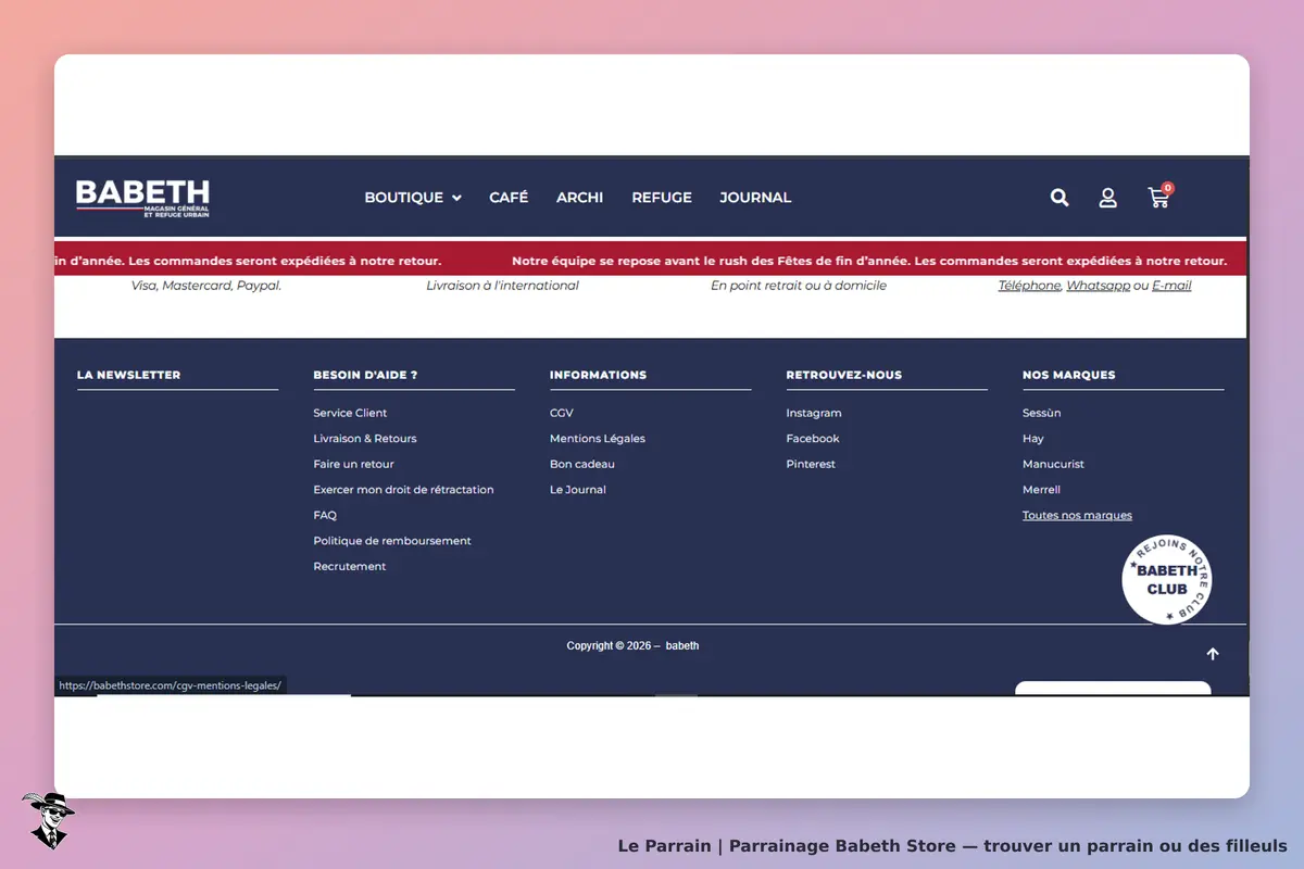 page oficiel