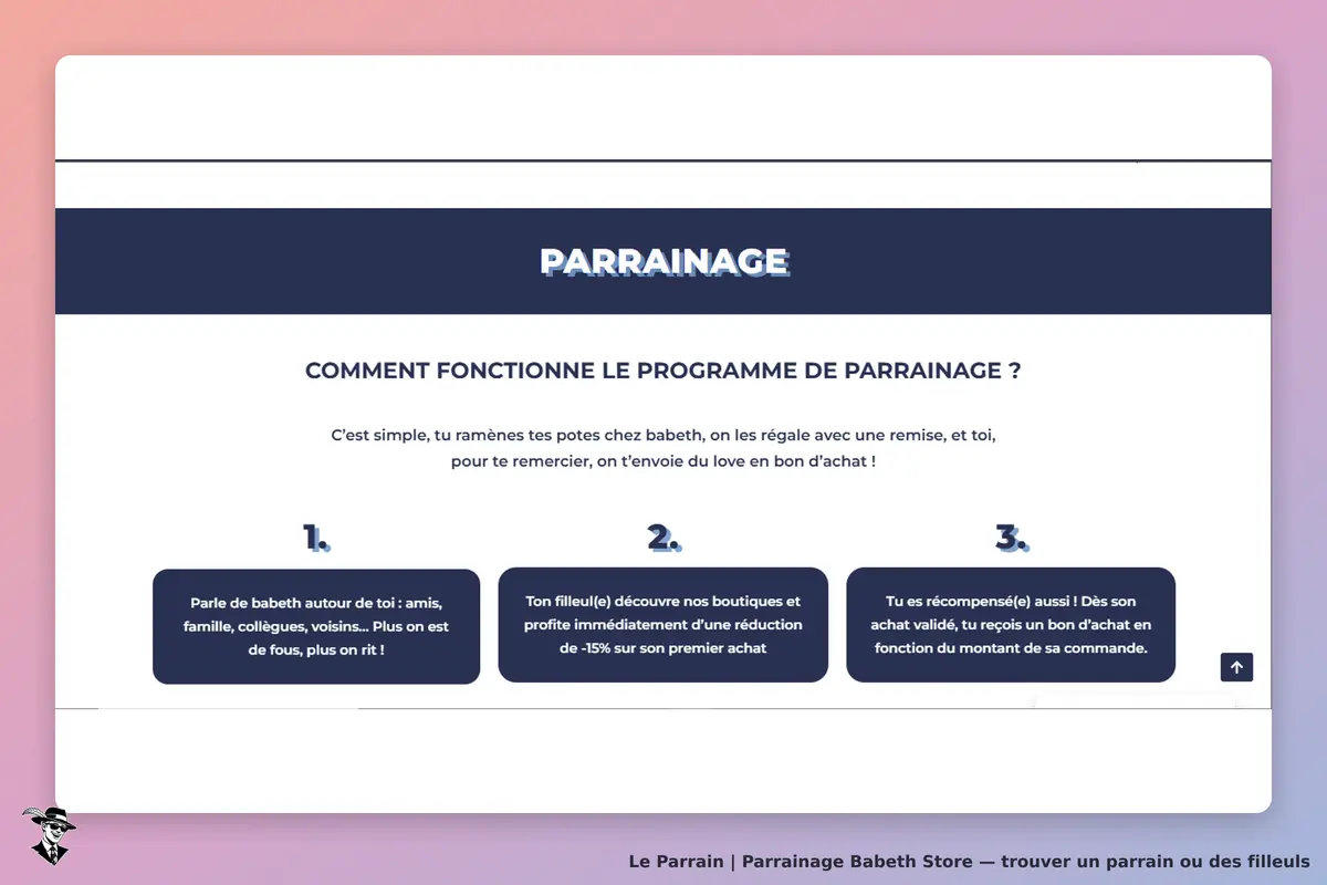condition parrainage