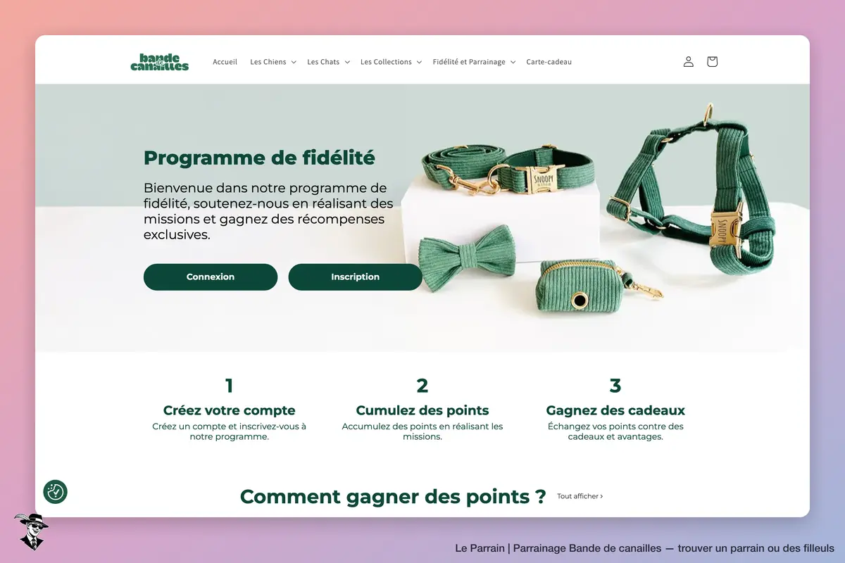 Page parrainage de Bande de canailles