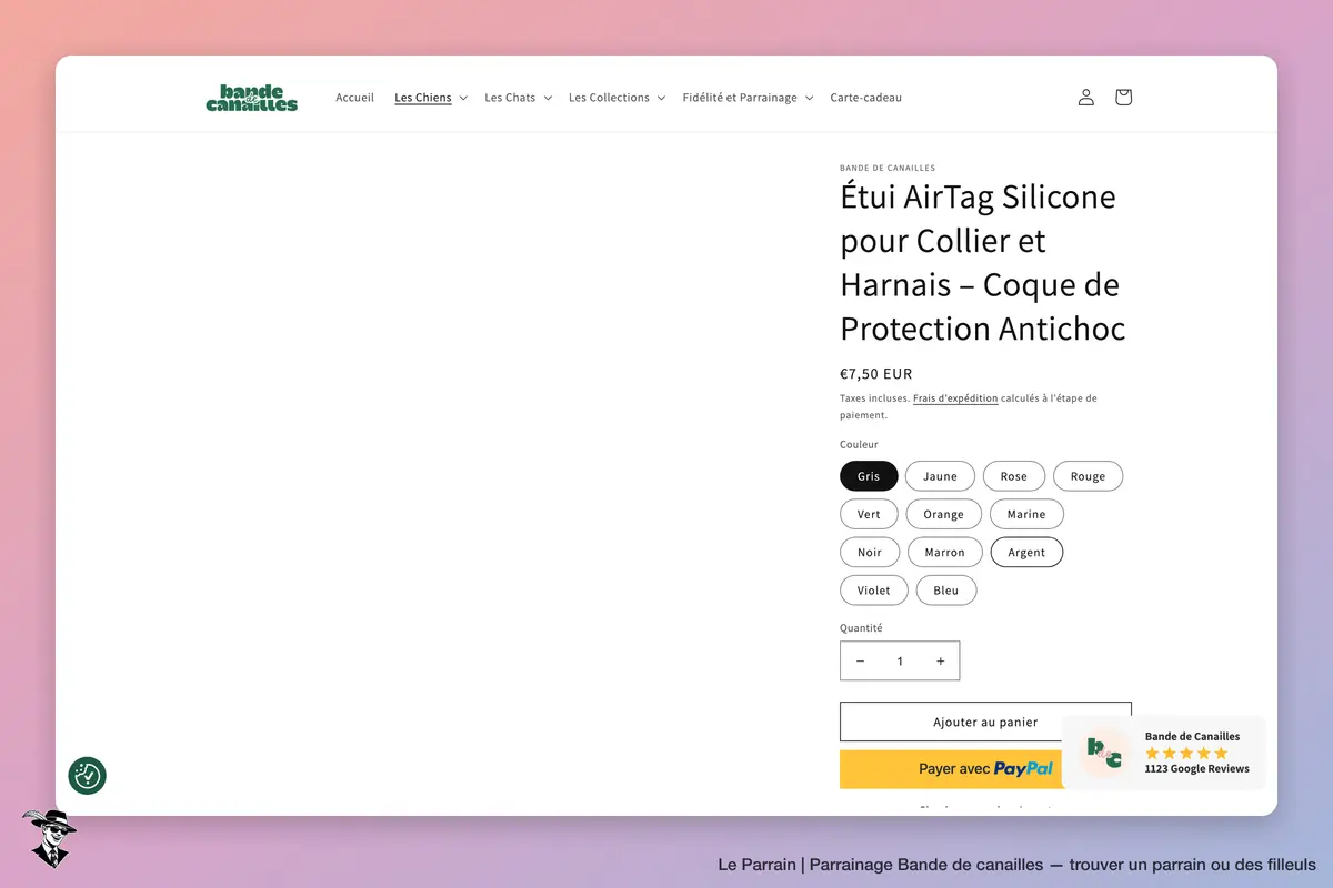 Page produit de Bande de canailles