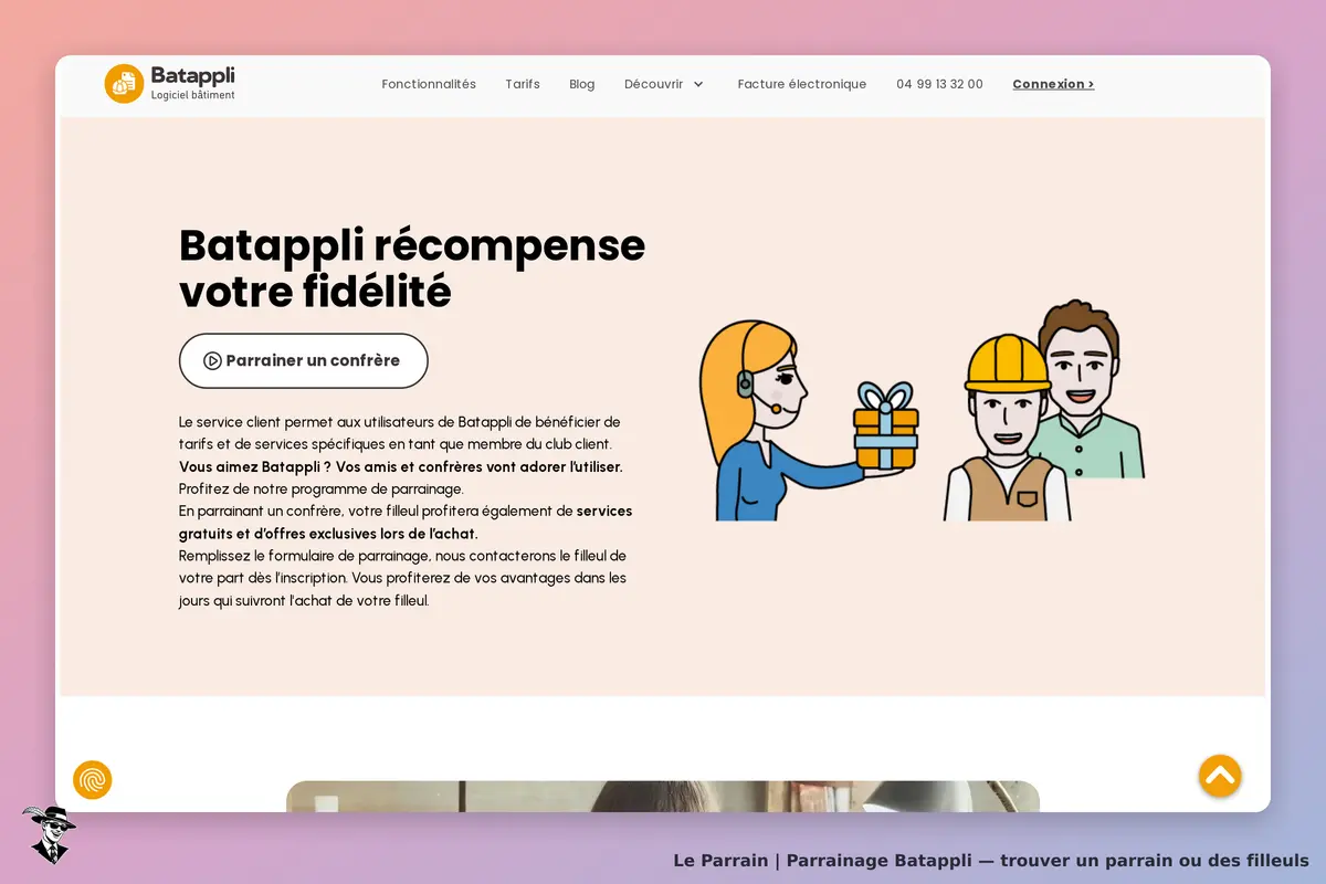 Page parrainage de Batappli