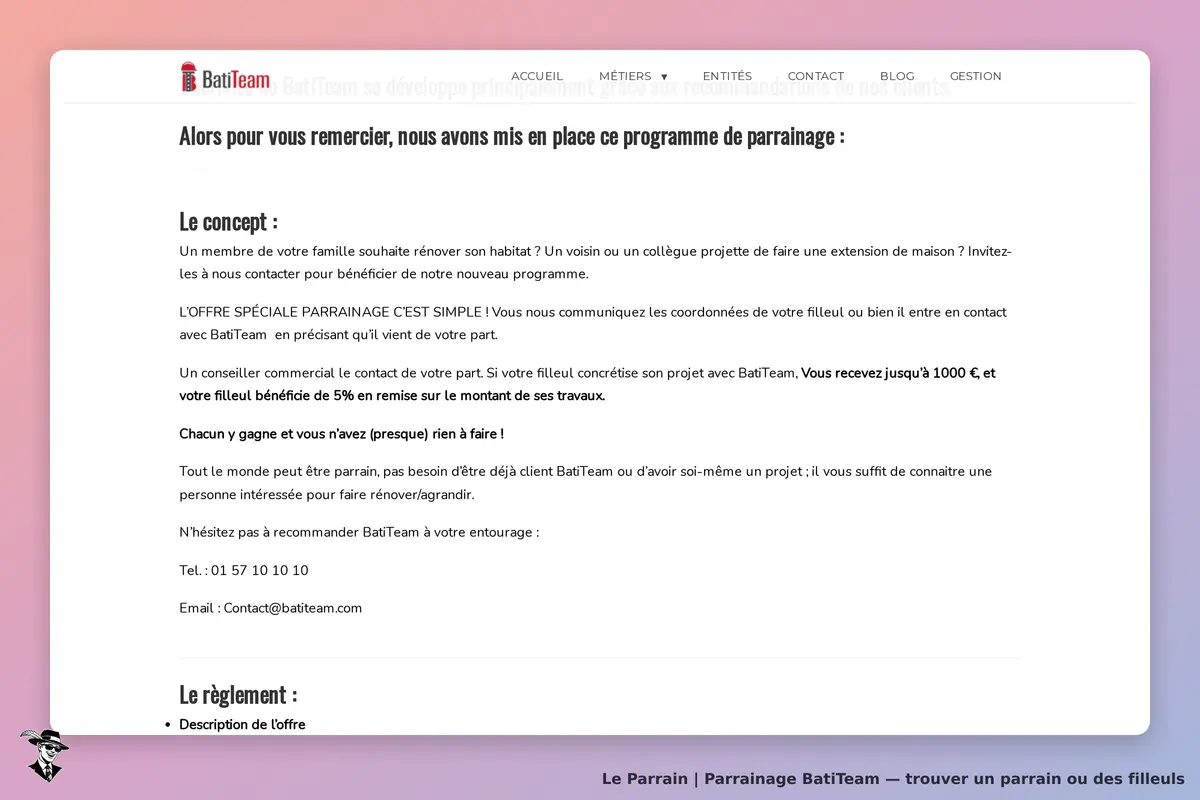 Capture d'écran de BatiTeam
