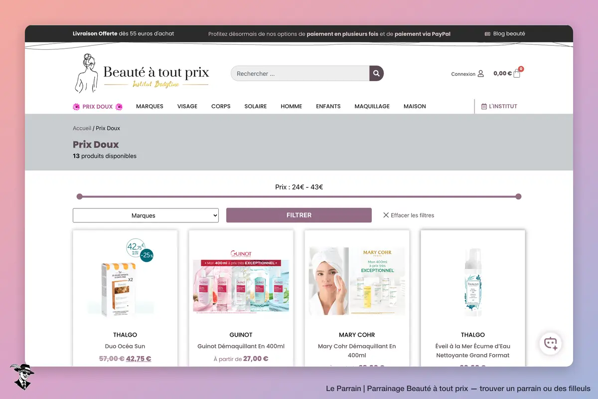 Page catégorie de Beauté à tout prix