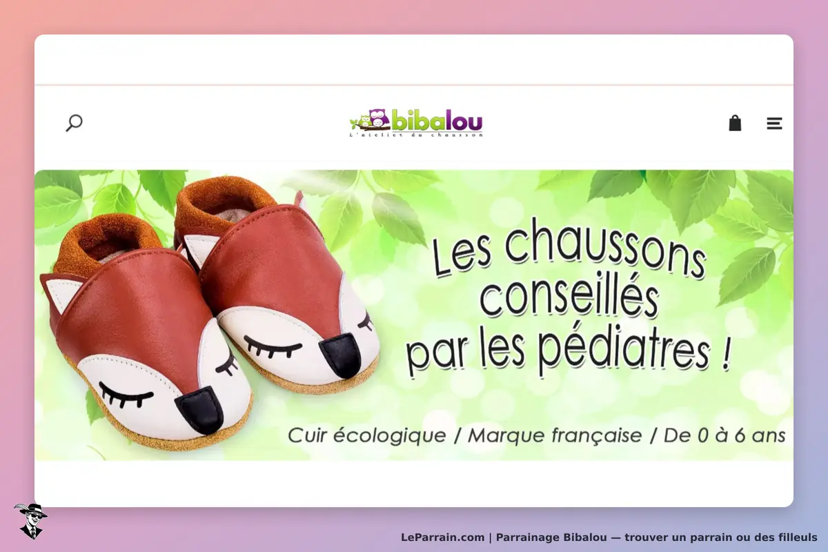 Bibalou : chaussons en cuir écologique pour enfants, avec un design de renard