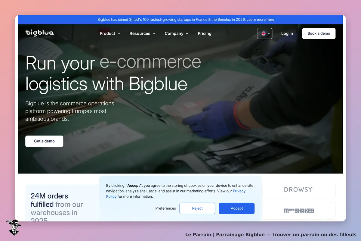 Page d'accueil de Bigblue