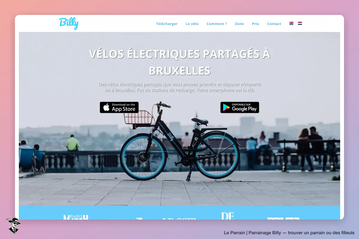 Page d'accueil de Billy