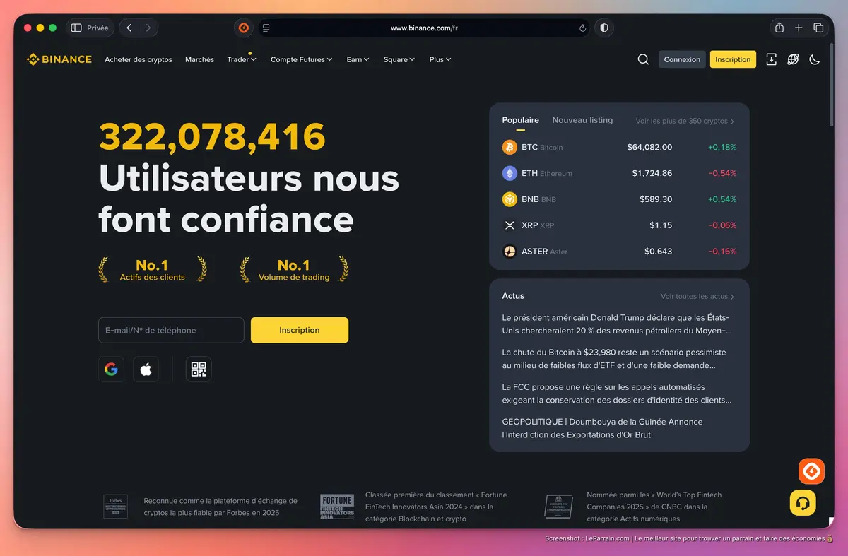 Capture Binance
