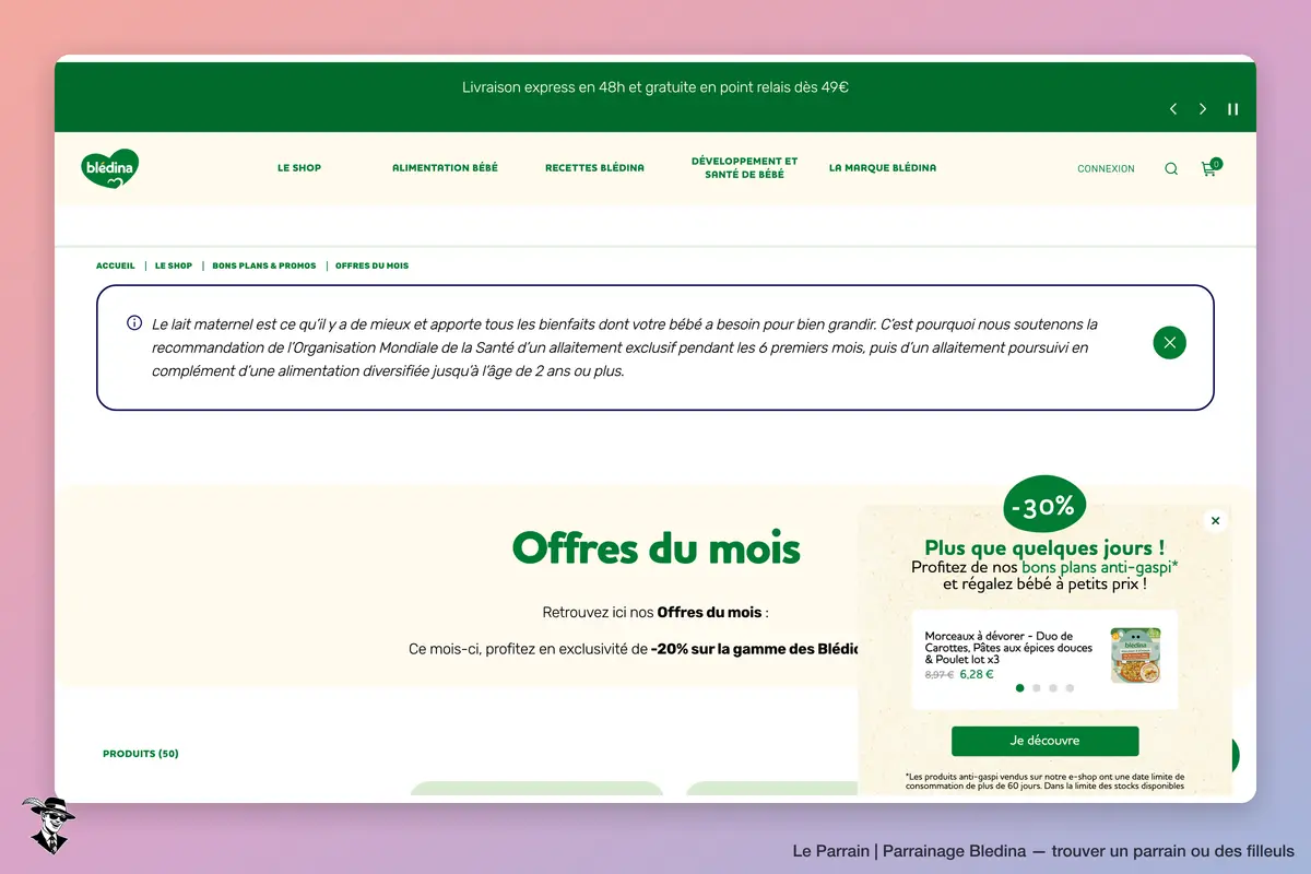 Page catégorie de Bledina