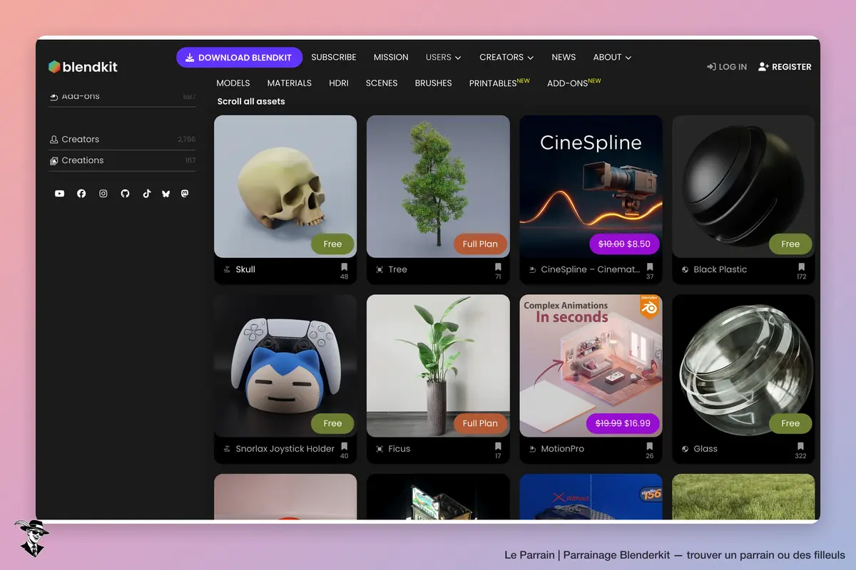Capture d'écran de Blenderkit