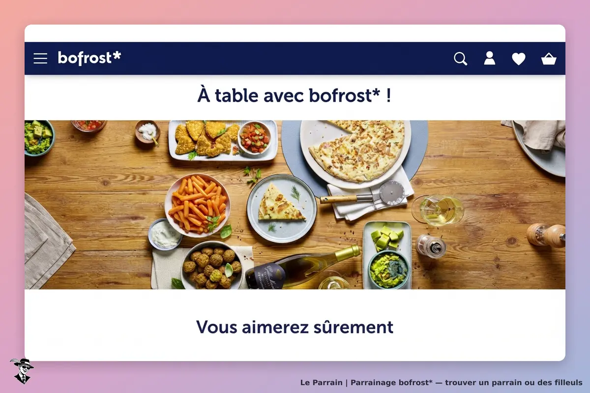bofrost* : table garnie de plats variés, incluant pizzas, légumes et boissons