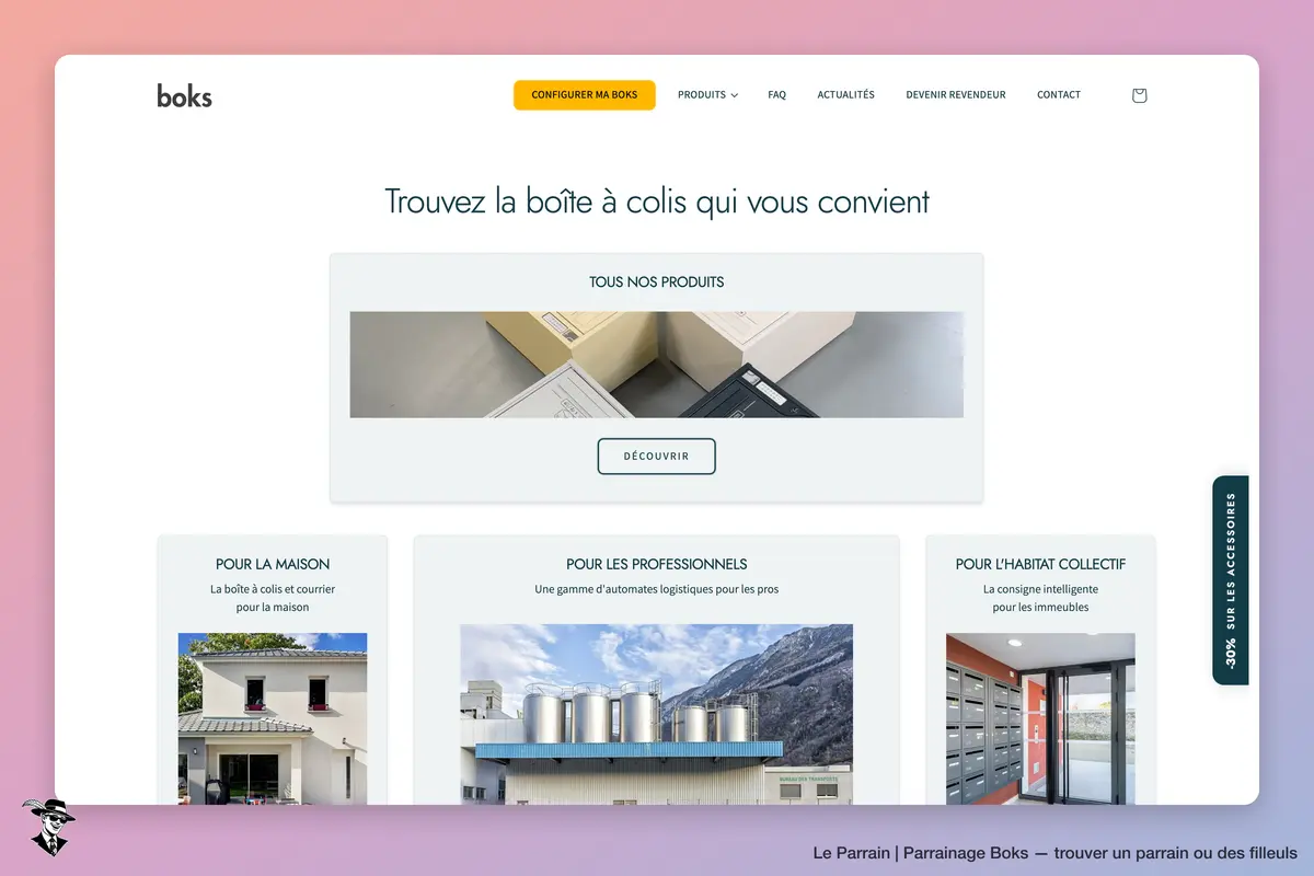 Page catégorie de Boks