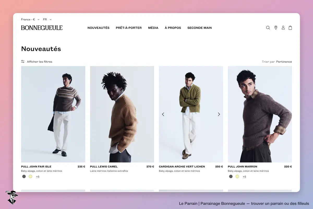 Page catégorie de Bonnegueule