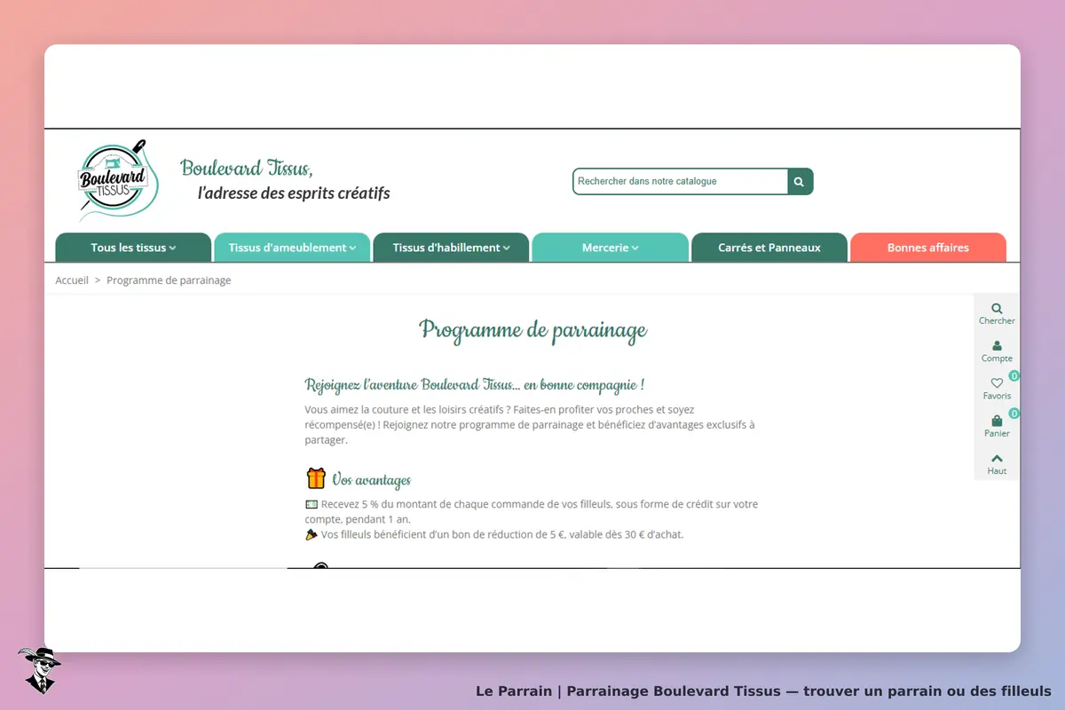 condition parrainage