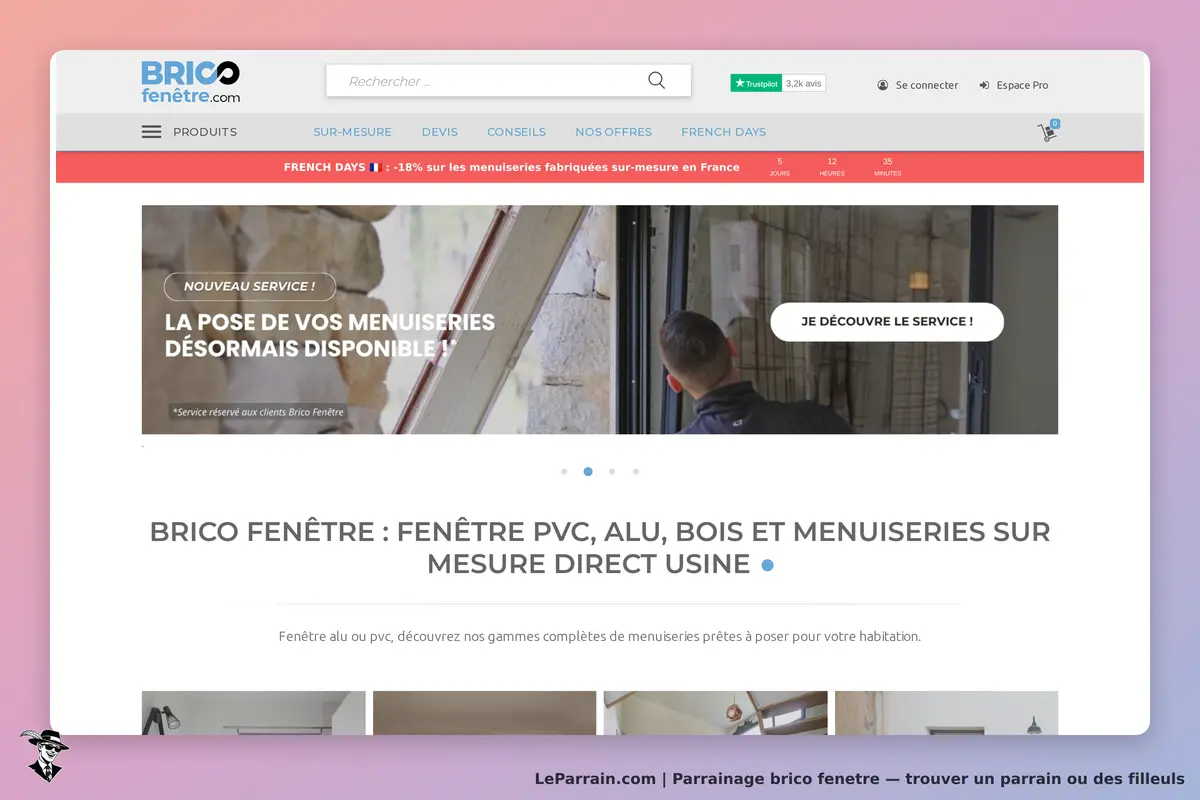brico fenetre : brico Fenêtre : page d'accueil avec un homme installant une fenêtre et des