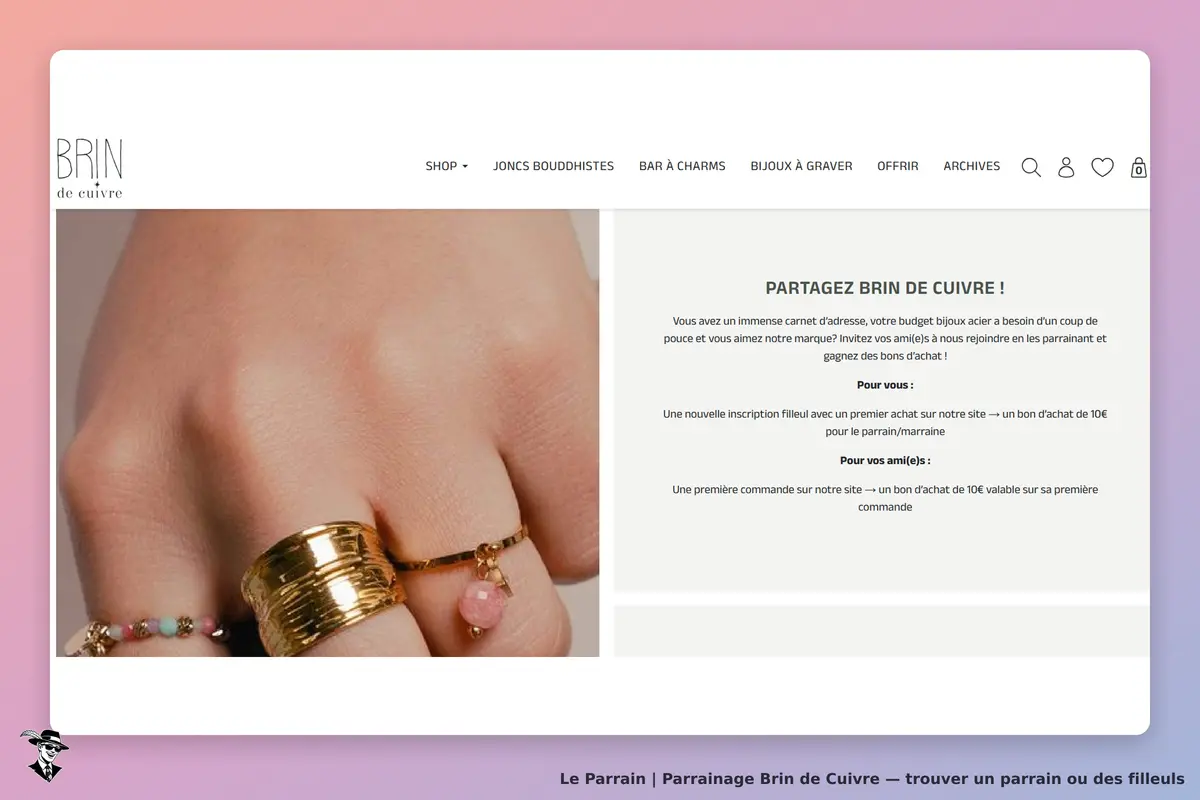 Brin de Cuivre : main avec plusieurs bijoux, dont des bagues dorées et un bracelet coloré
